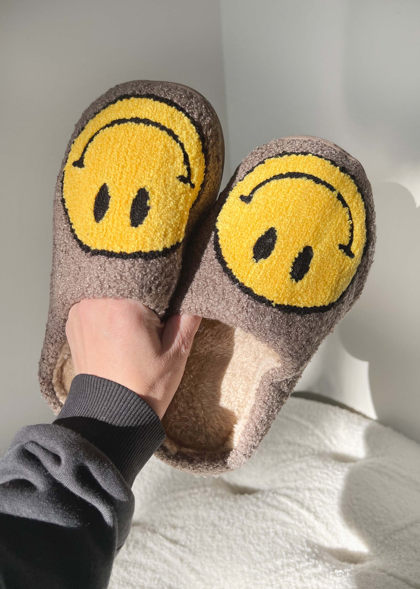 smiley face slippers