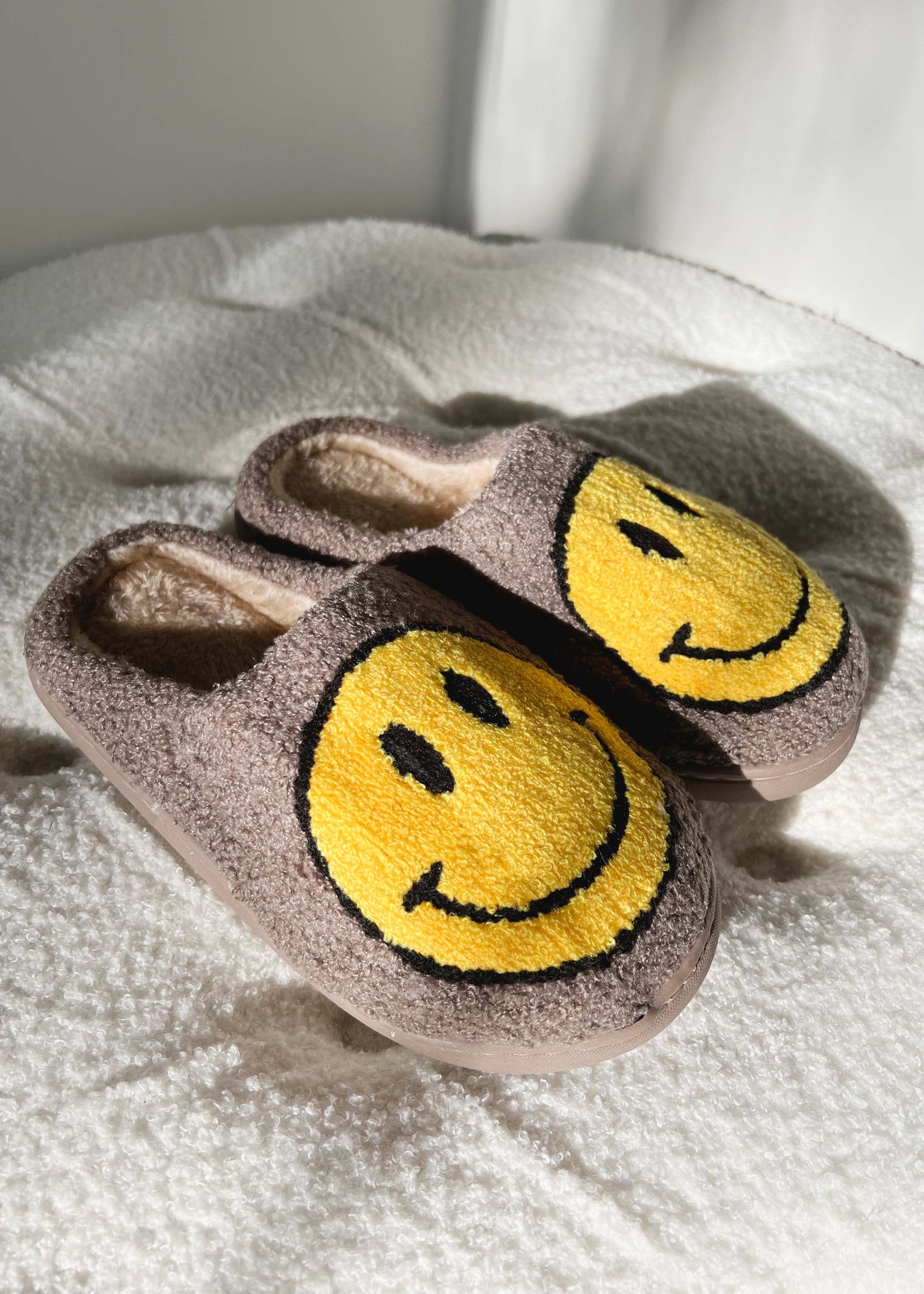 smiley face slippers