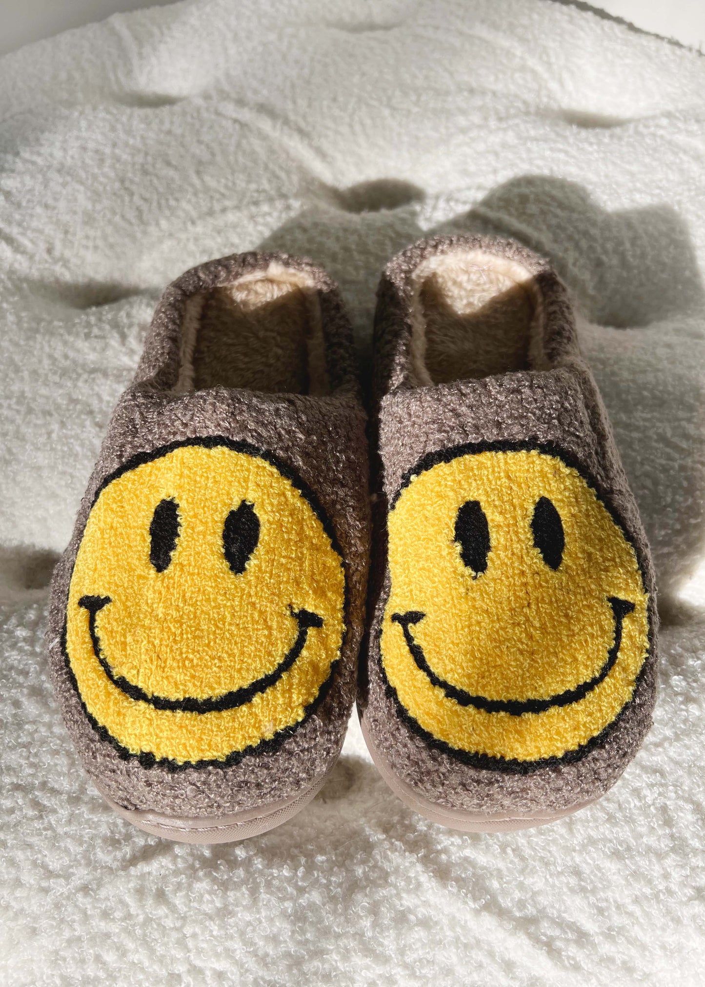 smiley face slippers