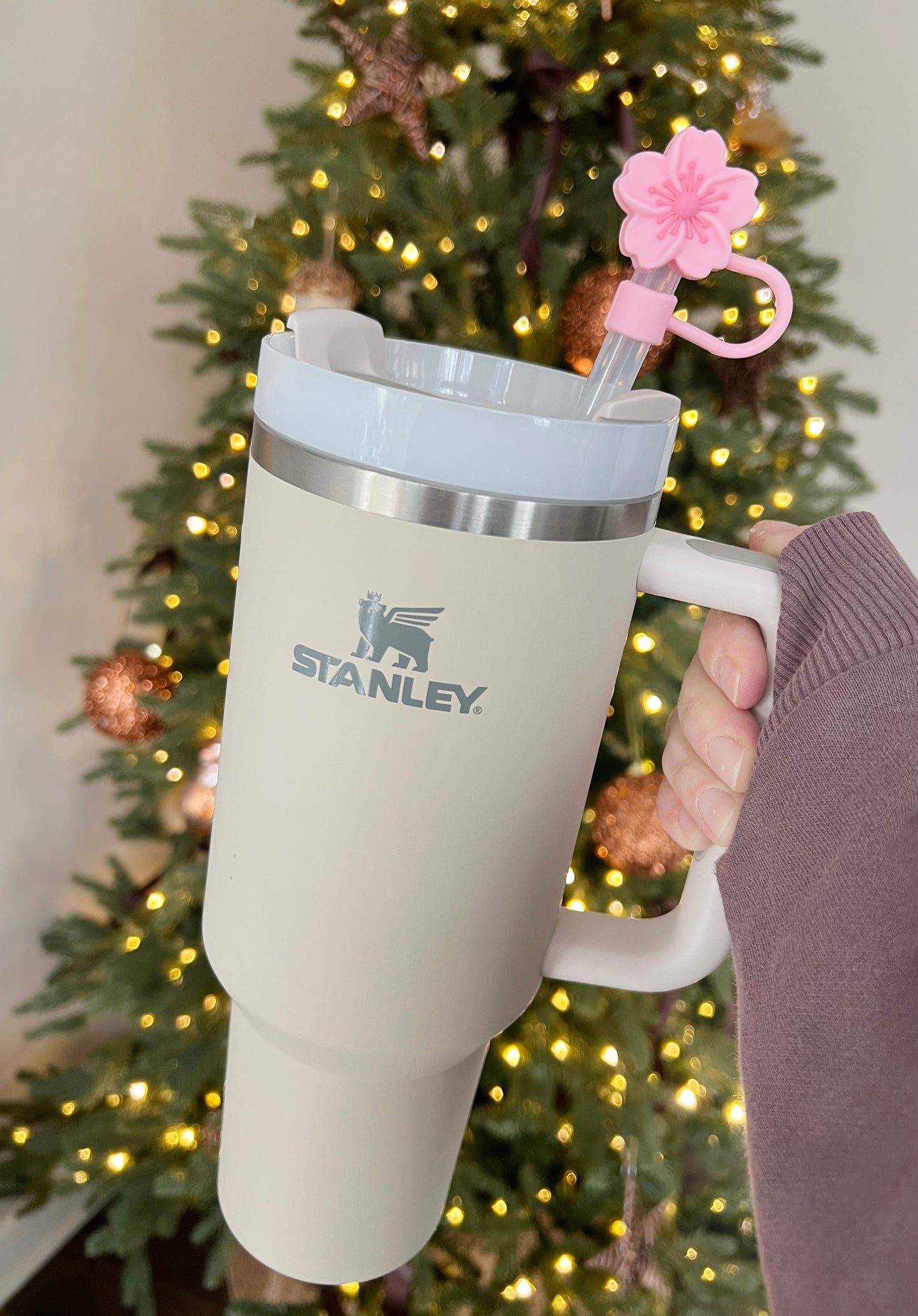 Stanley Straw Cap Hawaiian Flower - straw cover