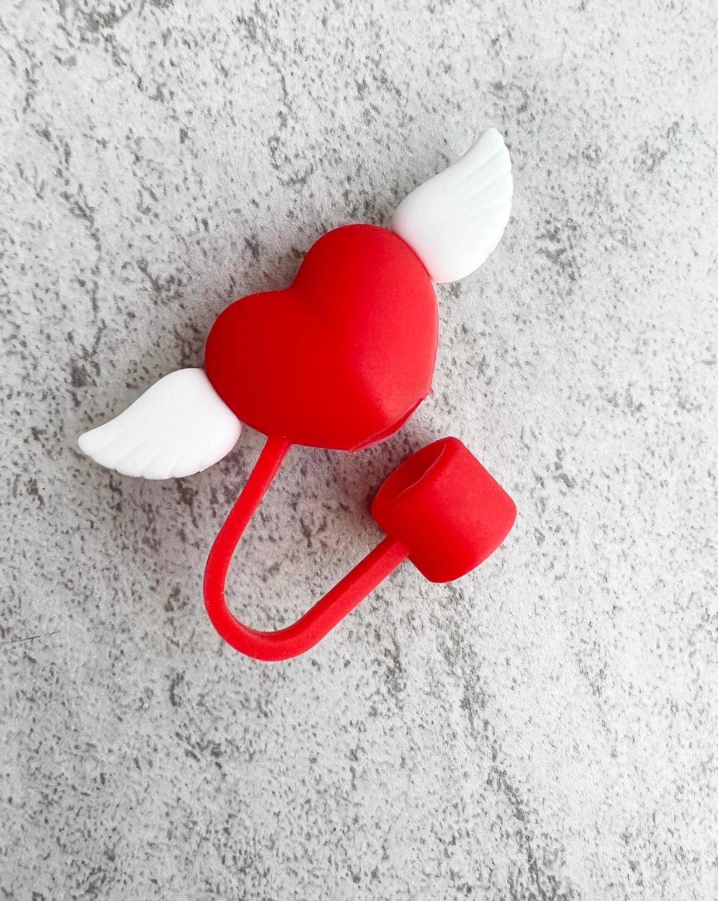 Stanley Straw Cap Heart - Red - straw cover
