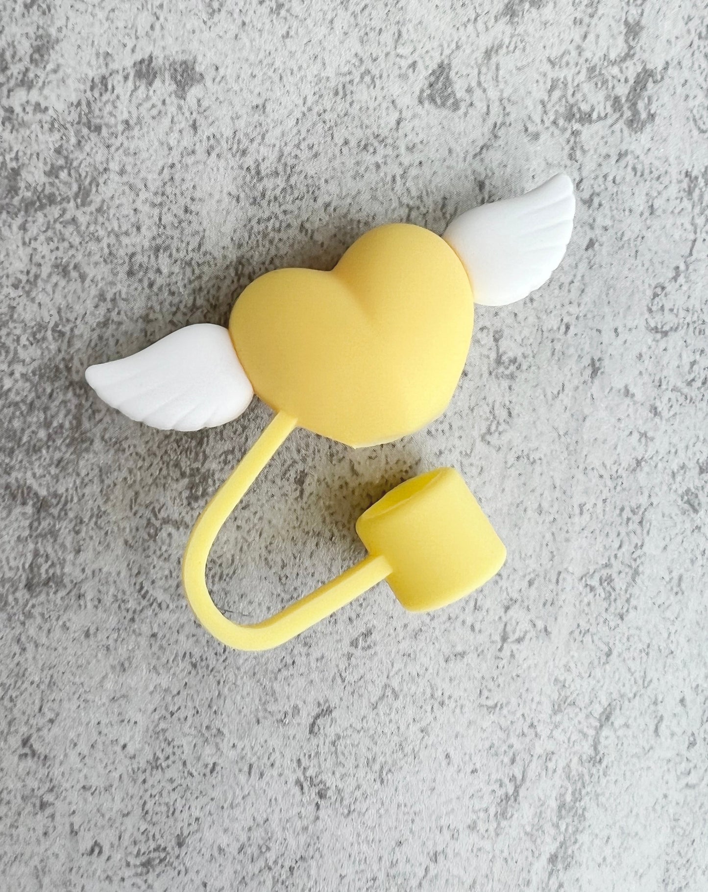 Stanley Straw Cap Heart - Yellow - straw cover