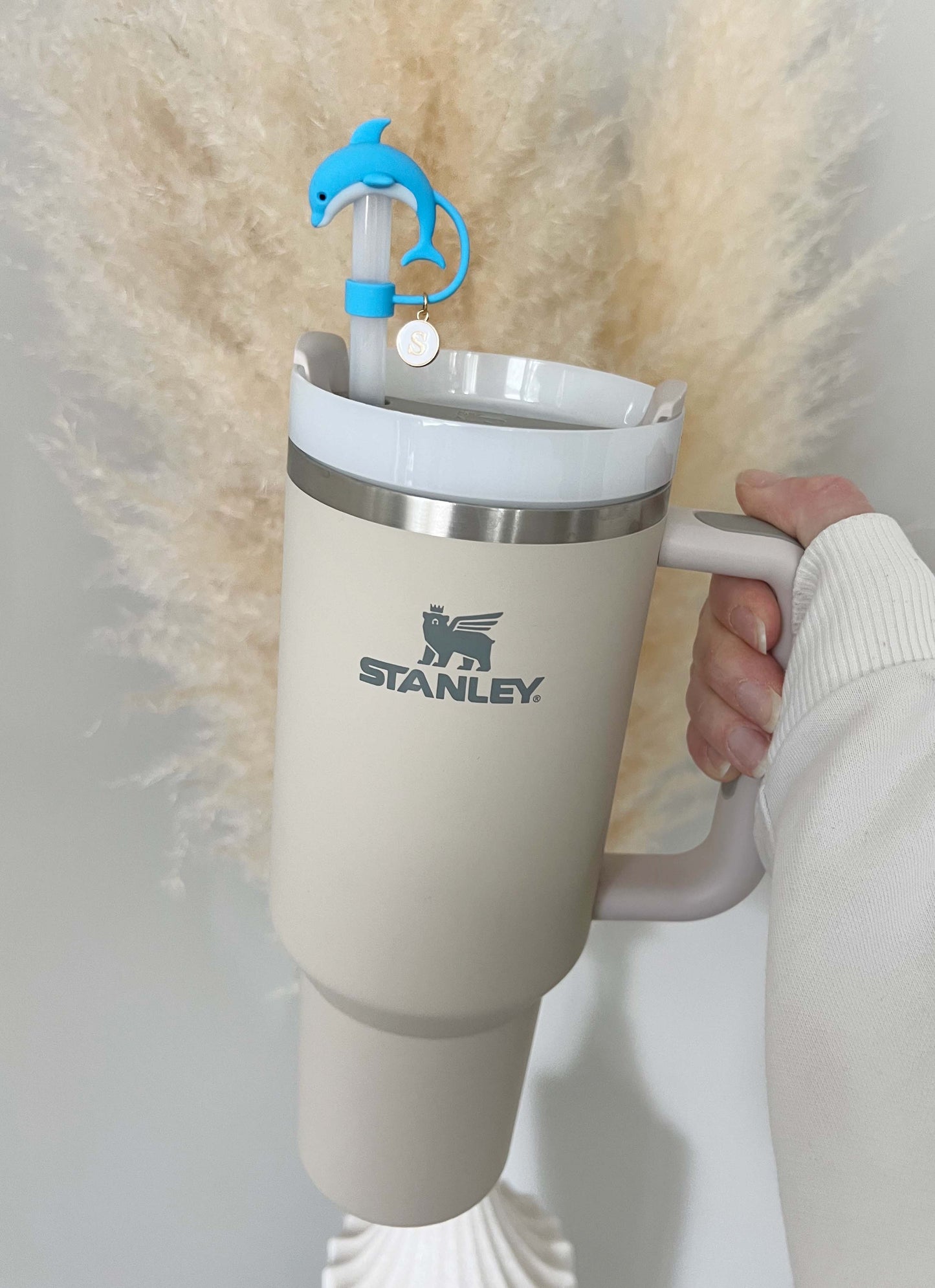 Stanley Straw Cap Sea Animals - Dolphin - straw cover