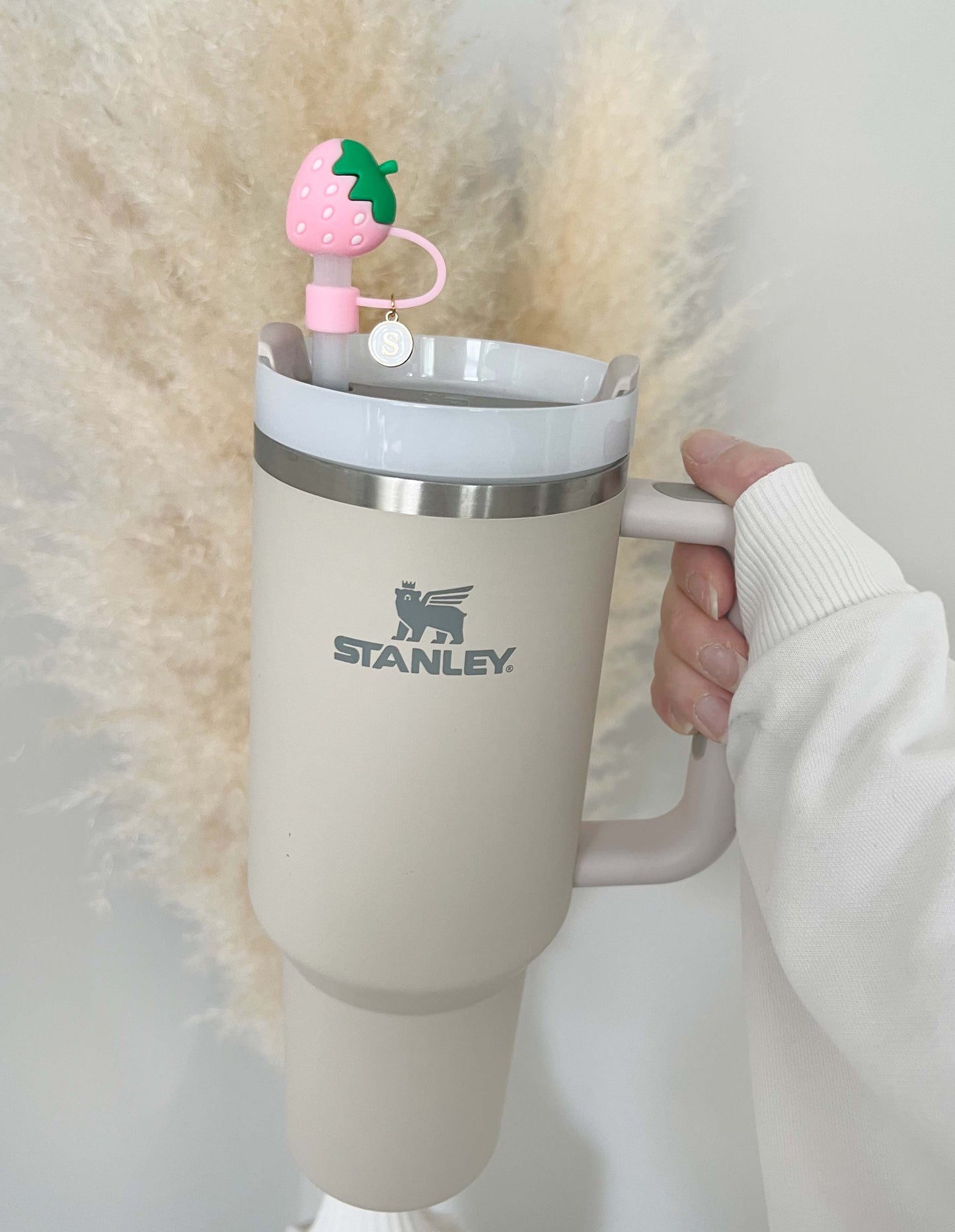 Stanley Straw Toppers - Pink Strawberry - straw cover