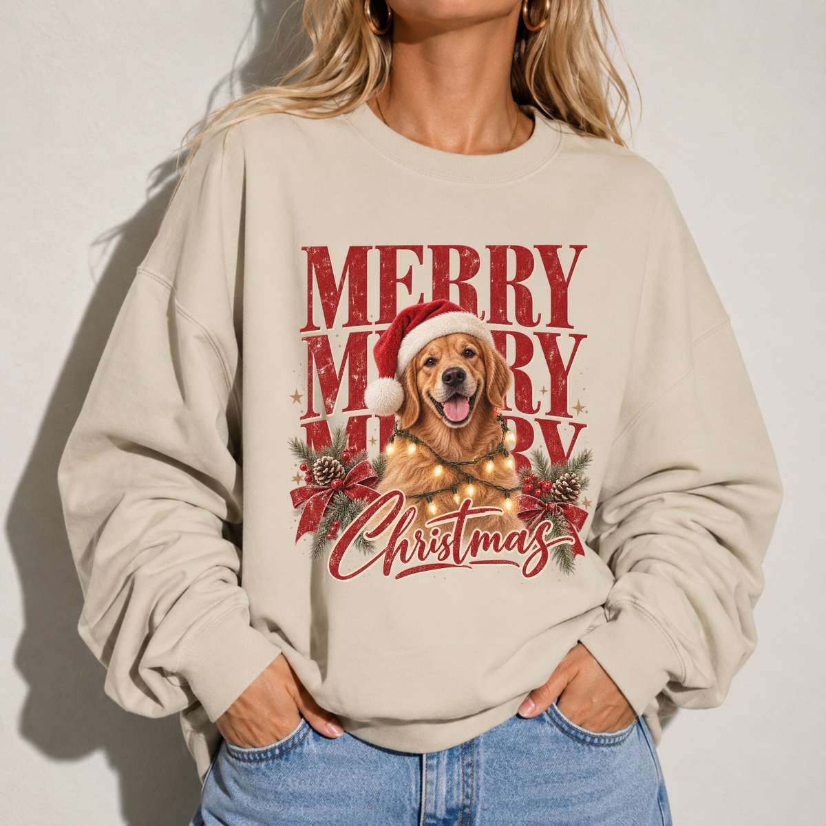 Golden Retriever Christmas Sweatshirt