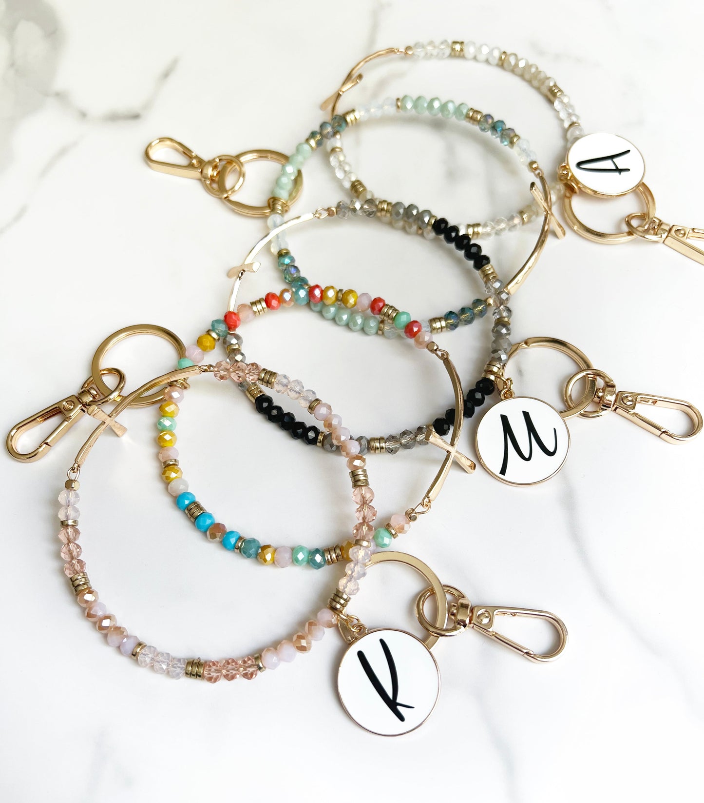 Monogram Initial Charm - Keychain