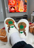 Reindeer Slippers Green - Slippers