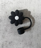 Stanley Straw Cap Flower - Black - straw cover