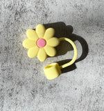 Stanley Straw Cap Flower - Light Yellow - straw cover