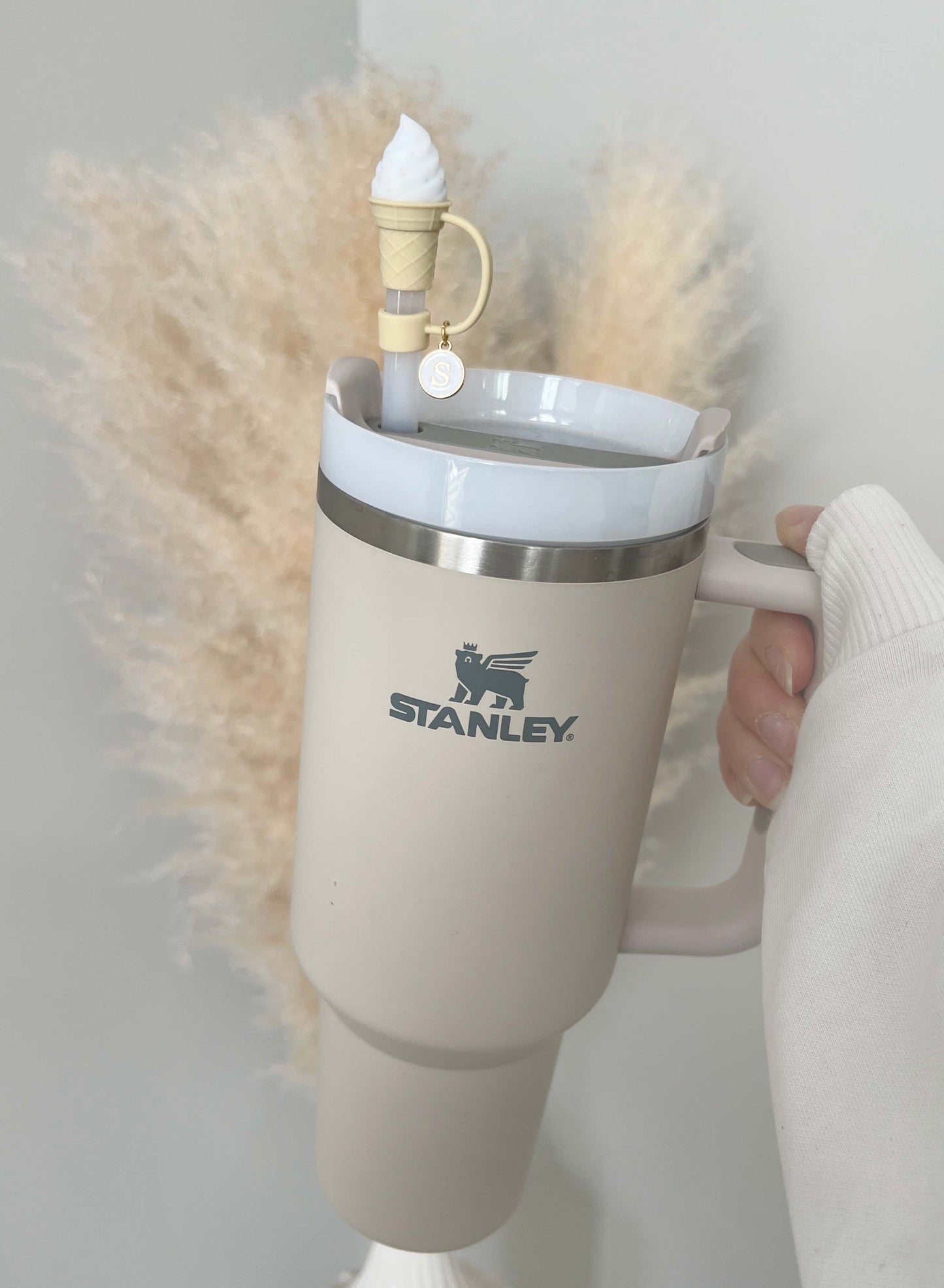Stanley Straw Cap Ice Cream - White - straw cover